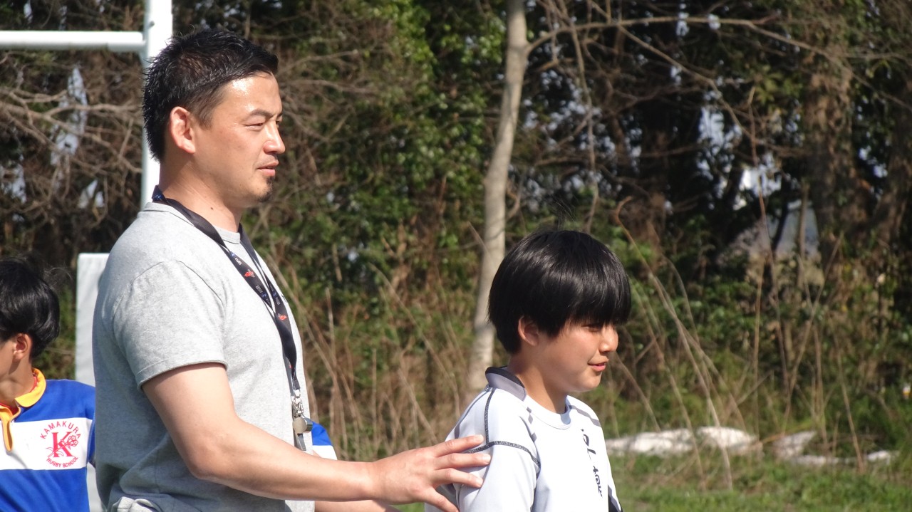 五郎丸歩さん臨時コーチング 東葛ラグビースクール